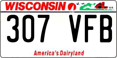 WI license plate 307VFB
