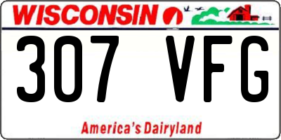 WI license plate 307VFG