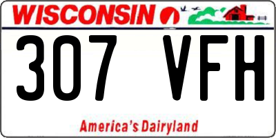 WI license plate 307VFH
