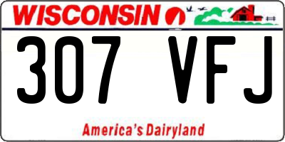 WI license plate 307VFJ