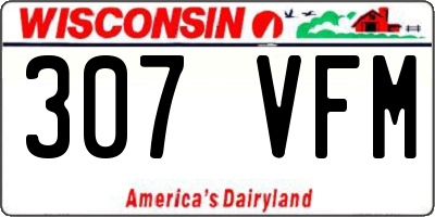 WI license plate 307VFM