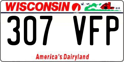 WI license plate 307VFP