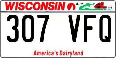 WI license plate 307VFQ