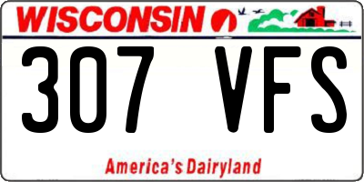 WI license plate 307VFS