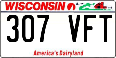 WI license plate 307VFT