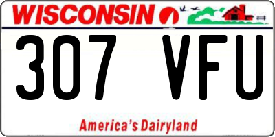 WI license plate 307VFU