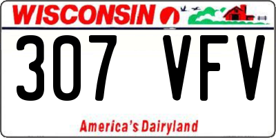 WI license plate 307VFV
