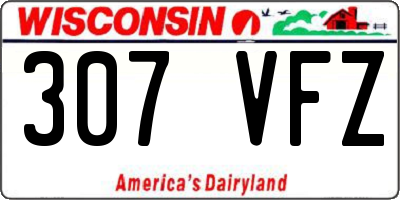 WI license plate 307VFZ