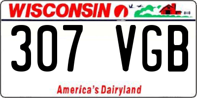 WI license plate 307VGB