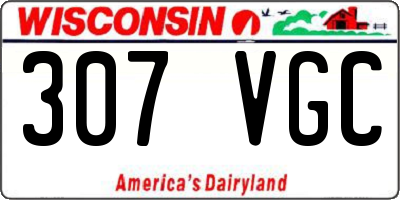 WI license plate 307VGC