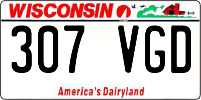 WI license plate 307VGD