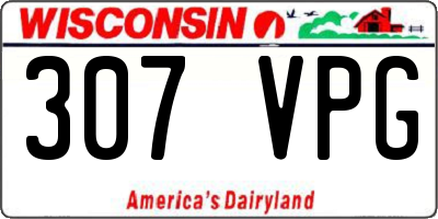 WI license plate 307VPG