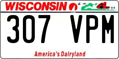 WI license plate 307VPM