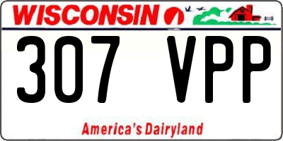 WI license plate 307VPP