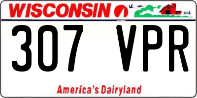 WI license plate 307VPR