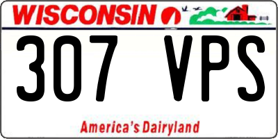 WI license plate 307VPS