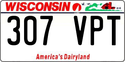WI license plate 307VPT