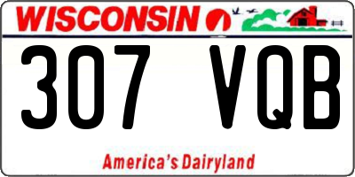 WI license plate 307VQB