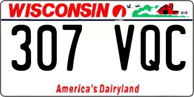 WI license plate 307VQC