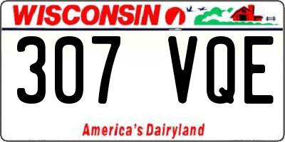 WI license plate 307VQE