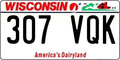 WI license plate 307VQK
