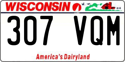 WI license plate 307VQM