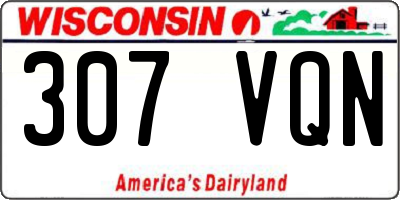 WI license plate 307VQN