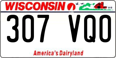 WI license plate 307VQO