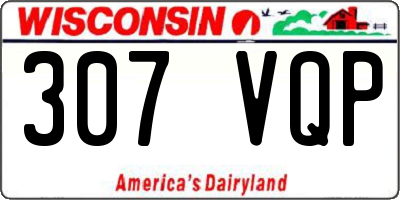 WI license plate 307VQP