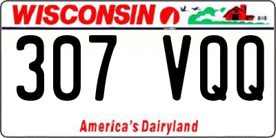 WI license plate 307VQQ