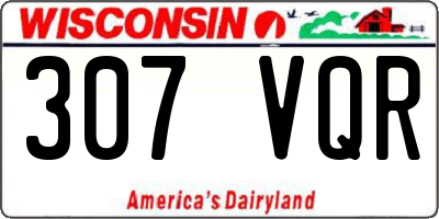 WI license plate 307VQR