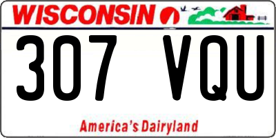 WI license plate 307VQU