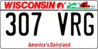 WI license plate 307VRG