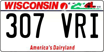 WI license plate 307VRI