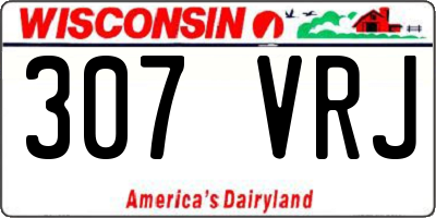WI license plate 307VRJ