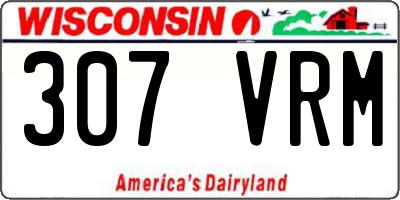 WI license plate 307VRM
