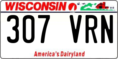 WI license plate 307VRN