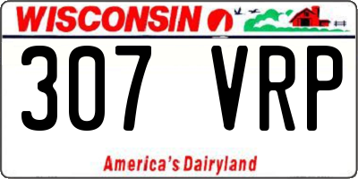 WI license plate 307VRP