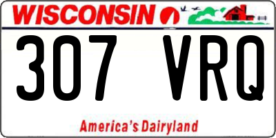 WI license plate 307VRQ