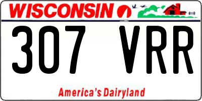 WI license plate 307VRR