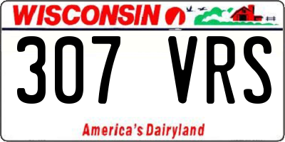WI license plate 307VRS