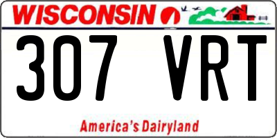 WI license plate 307VRT