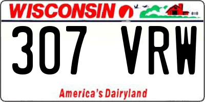 WI license plate 307VRW