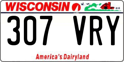 WI license plate 307VRY