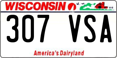 WI license plate 307VSA