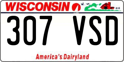 WI license plate 307VSD
