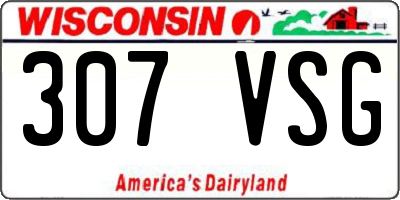 WI license plate 307VSG