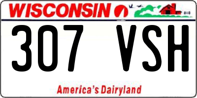 WI license plate 307VSH