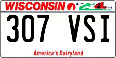 WI license plate 307VSI