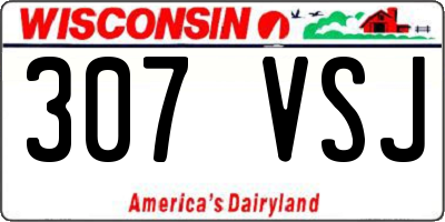 WI license plate 307VSJ